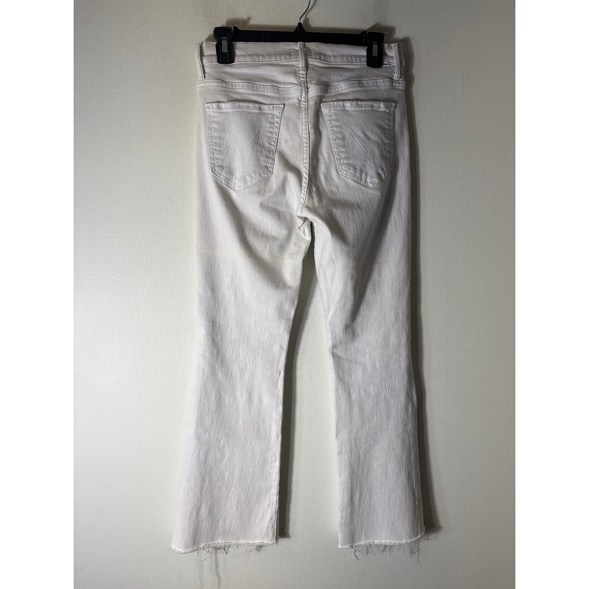 Mother White The Weekender Fray Denim Jeans Sz 28