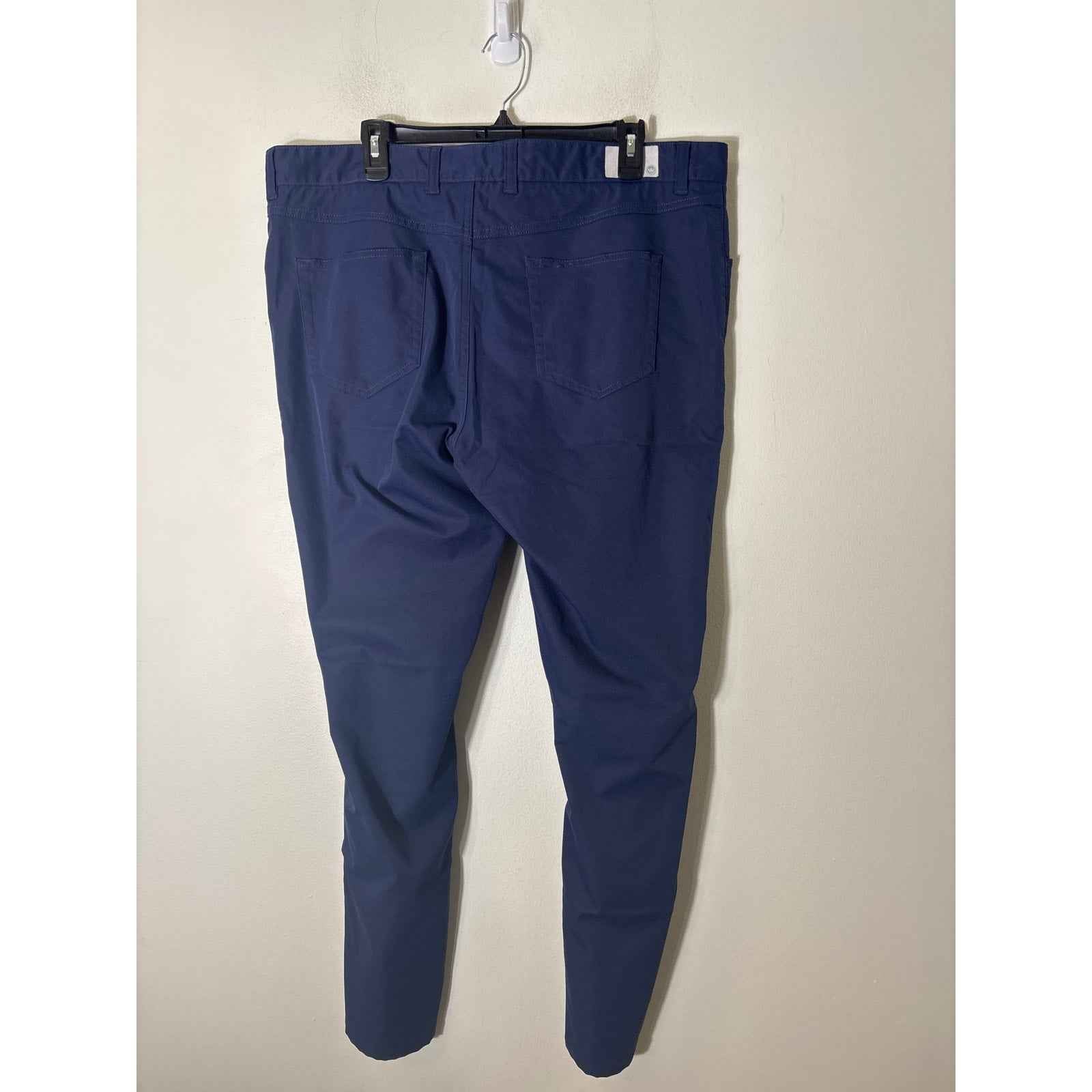 Men's Peter Millar Navy Performance Flat Front Chinos Sz 40x32