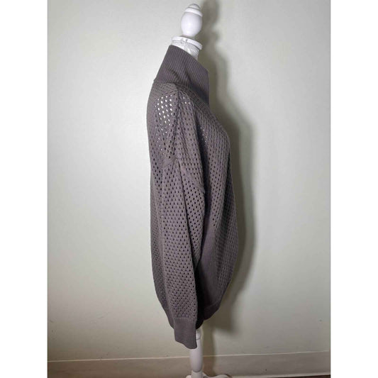 Varley Brown Front Zip Cardigan Sz S