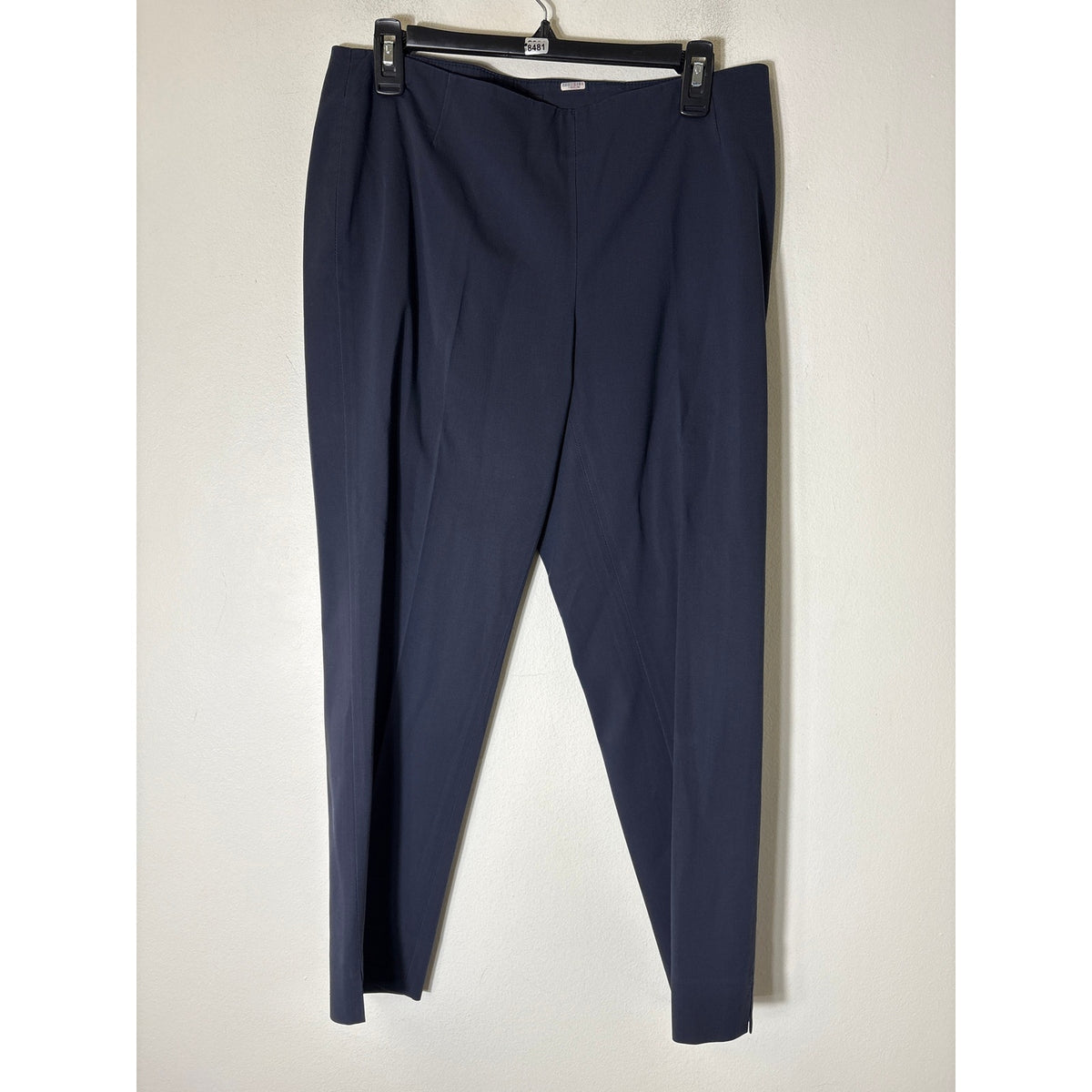 Lafayette 148 Navy Side Zip Flat Front Ankle Pants Sz 6
