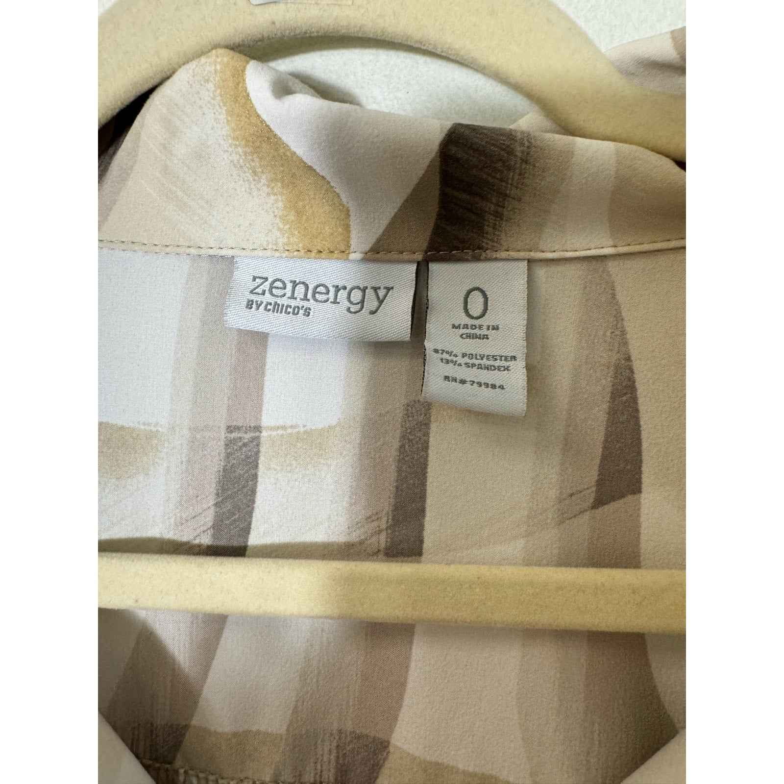Zenergy By Chicos Off White Button Up Jacket Sz 0 (XS)