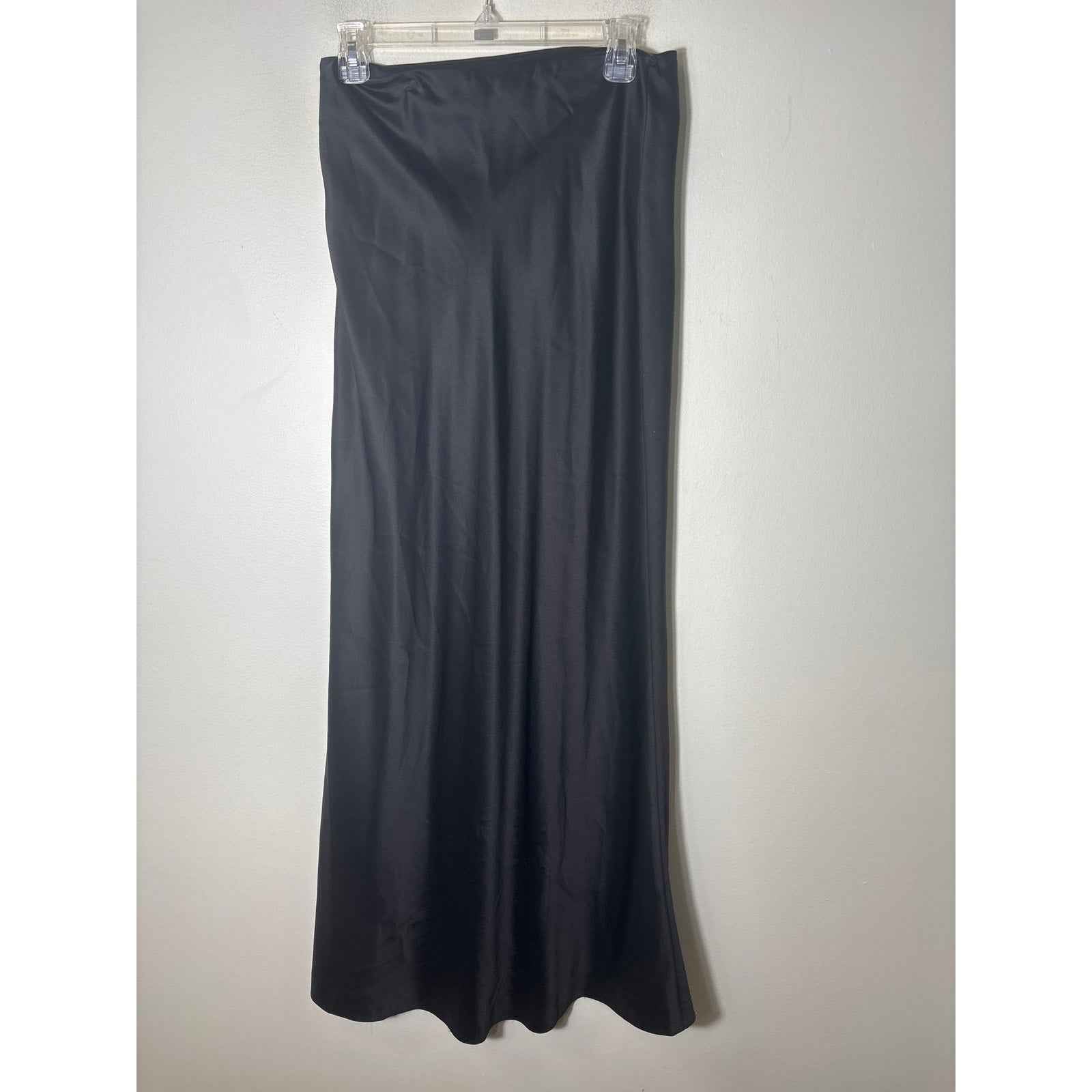 The Sei Black Bias Silk Maxi Skirt Sz 6
