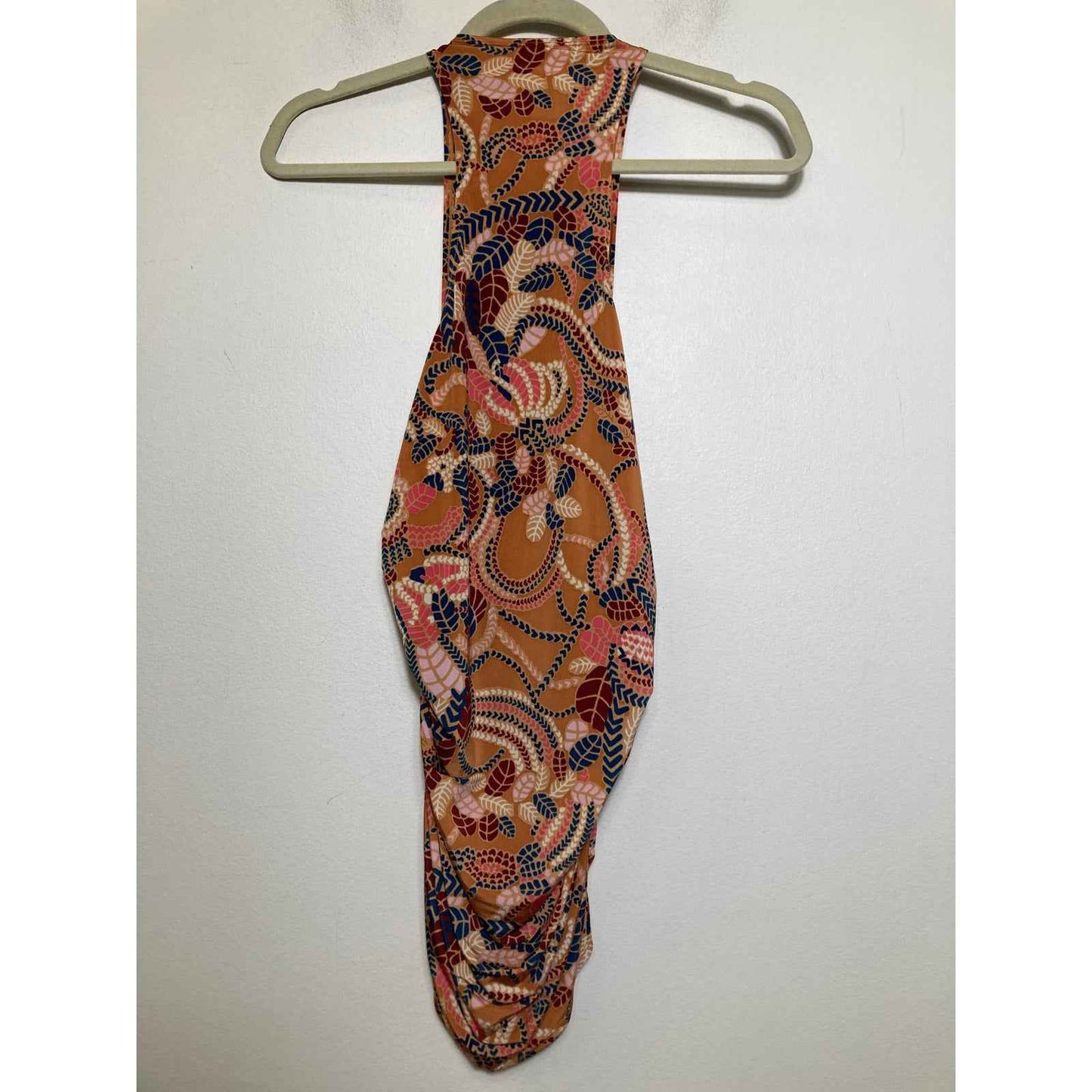 A.L.C Jewel Toned Sleeveless Body Con Ruched Top Sz XL