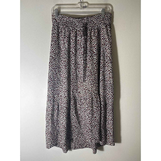 A.L.C. Red White Black Print Pull On Maxi Skirt Sz 4