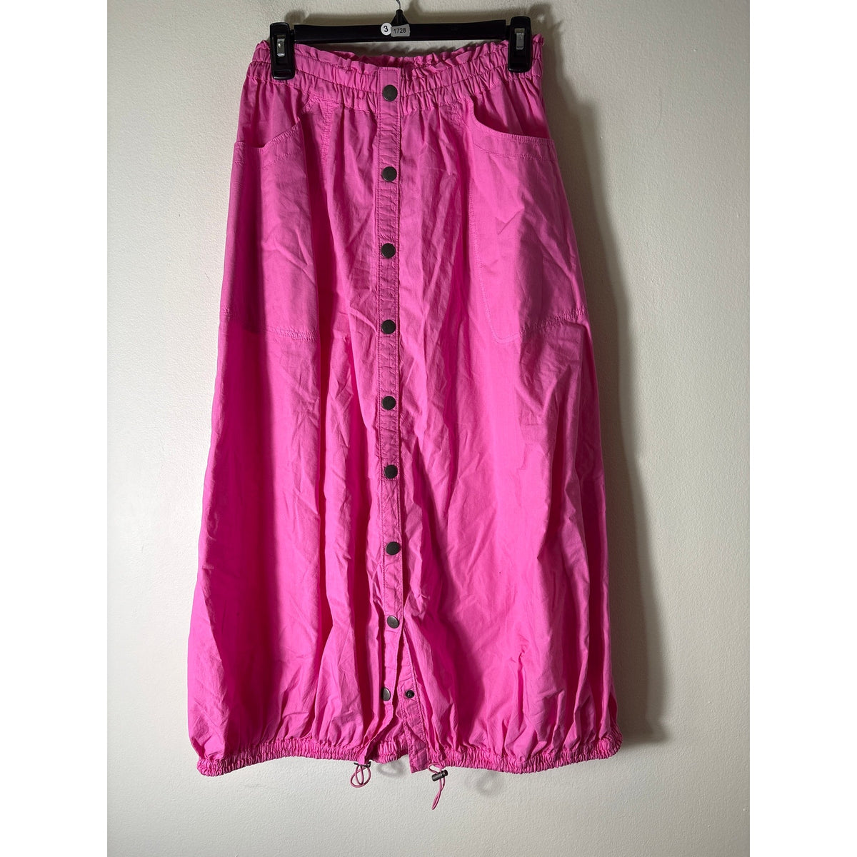 Pilcro Bright Pink Bubble Maxi Skirt Sz XS