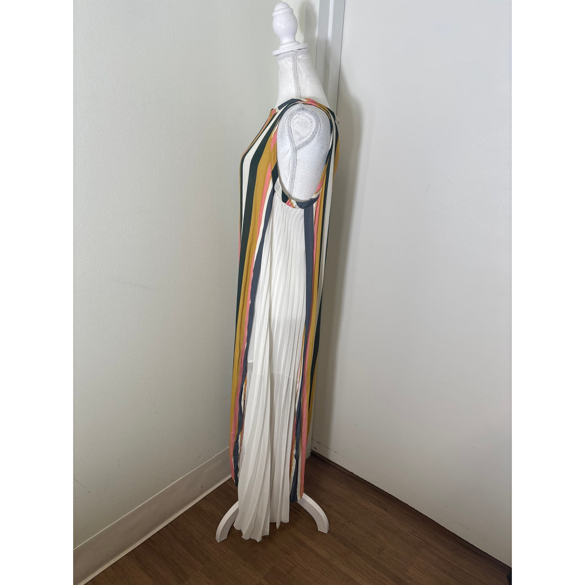Liviana Conti Sleeveless Striped Maxi Dress Sz 44