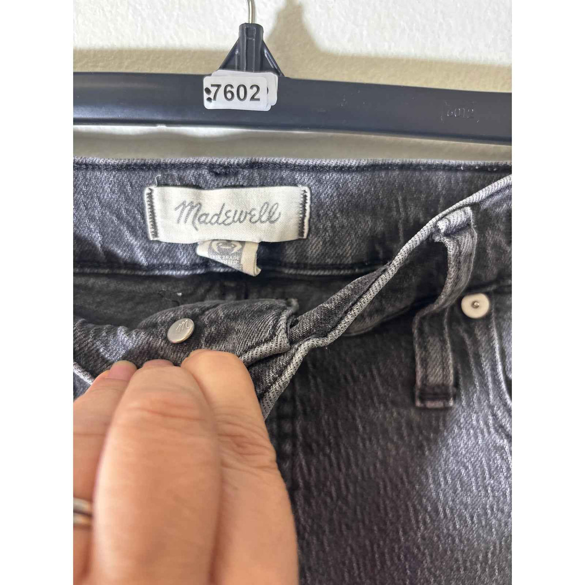 Madewell Light Black "The Perfect Vintage Straight Jean" Sz 31