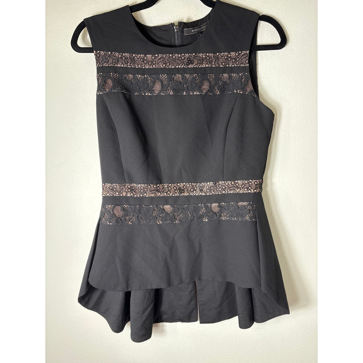 BCBG Generation Black Lace Flutter Sleeve