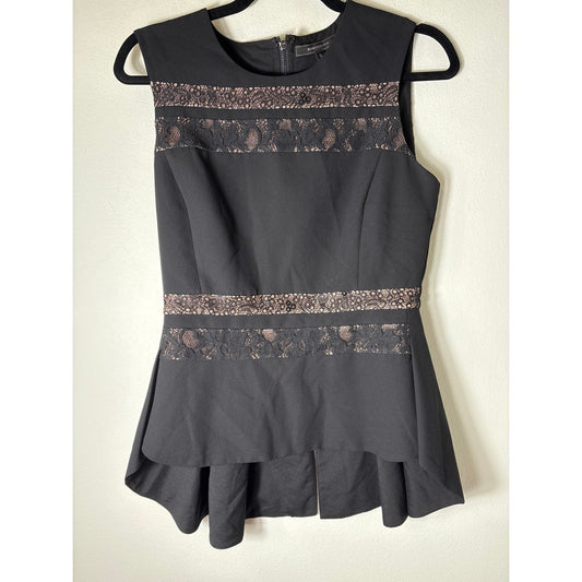 BCBG Generation Black Lace Flutter Sleeve