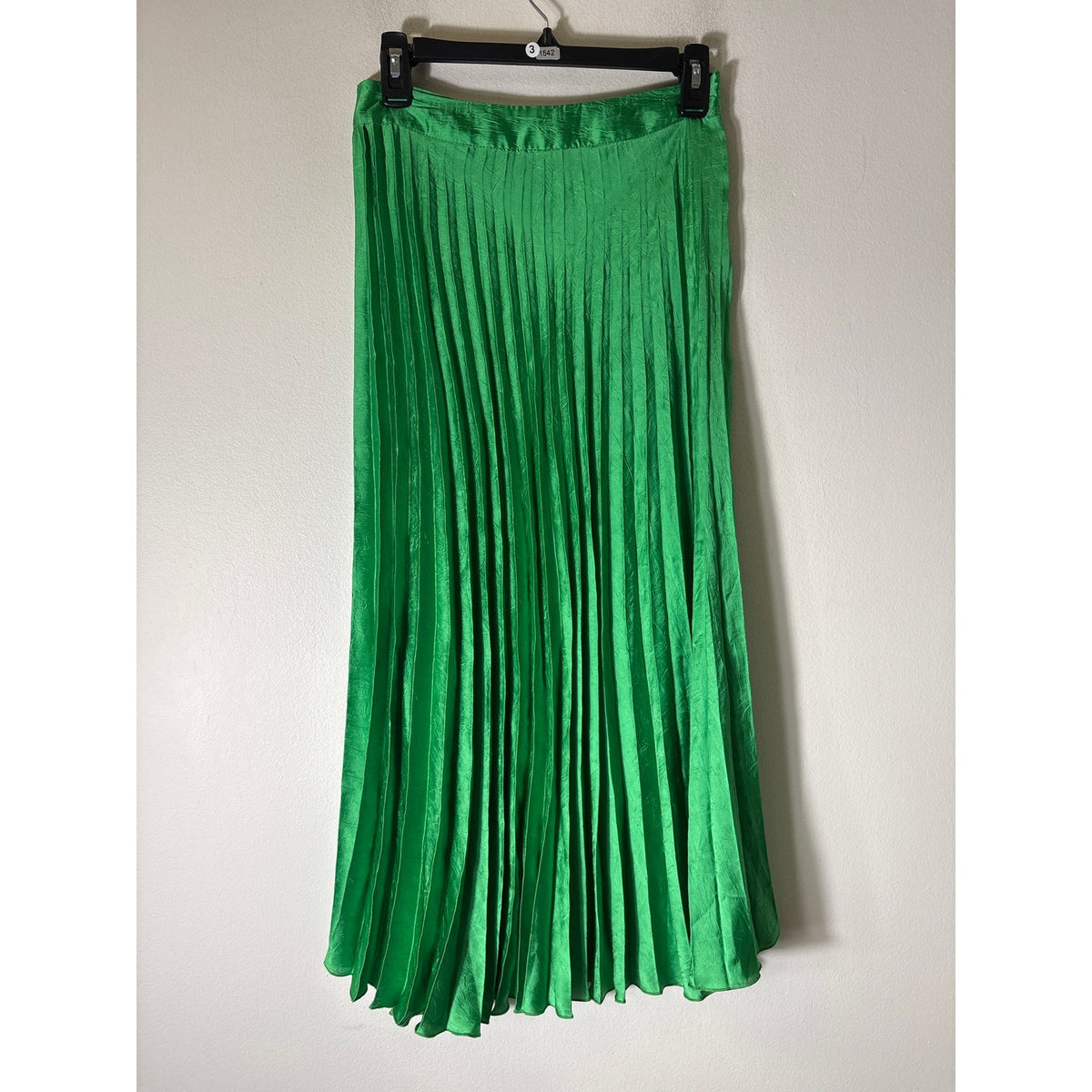 Zara Kelly Green Mini Pleated Sz M