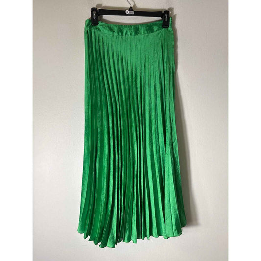 Zara Kelly Green Mini Pleated Sz M