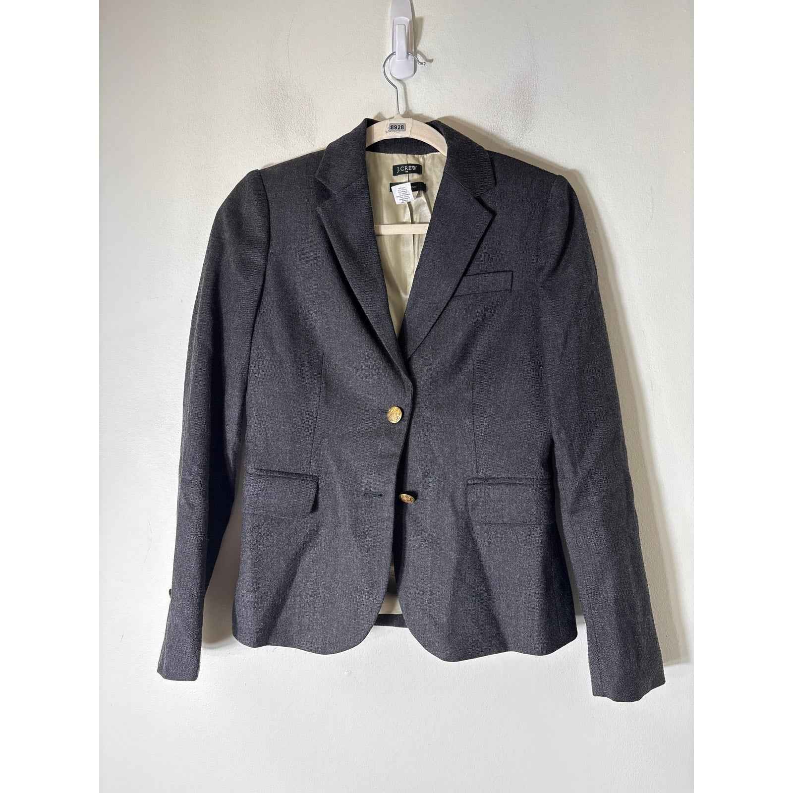 J.Crew Gray Schoolbody Blazer Sz 0