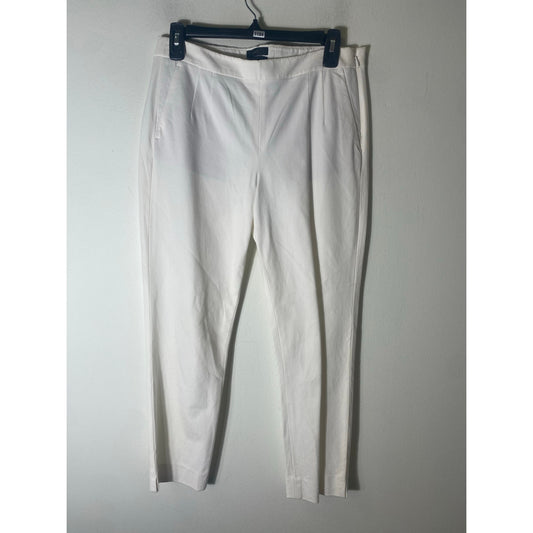 J. Crew Off White "Martie" Straight Leg Flat Front Ankle Pants Sz 6
