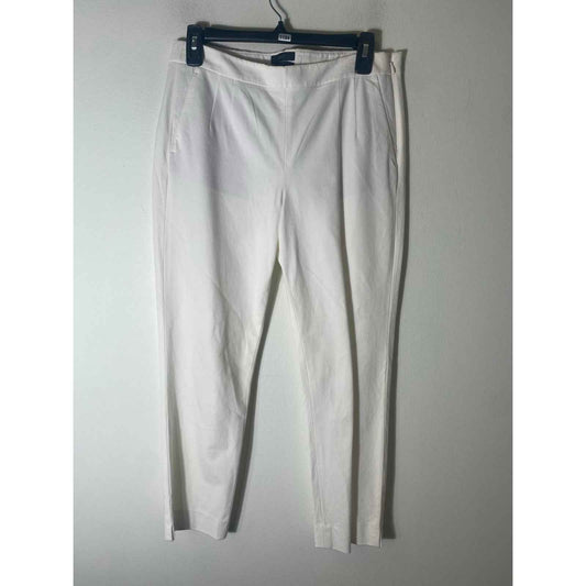 J. Crew Off White "Martie" Straight Leg Flat Front Ankle Pants Sz 6