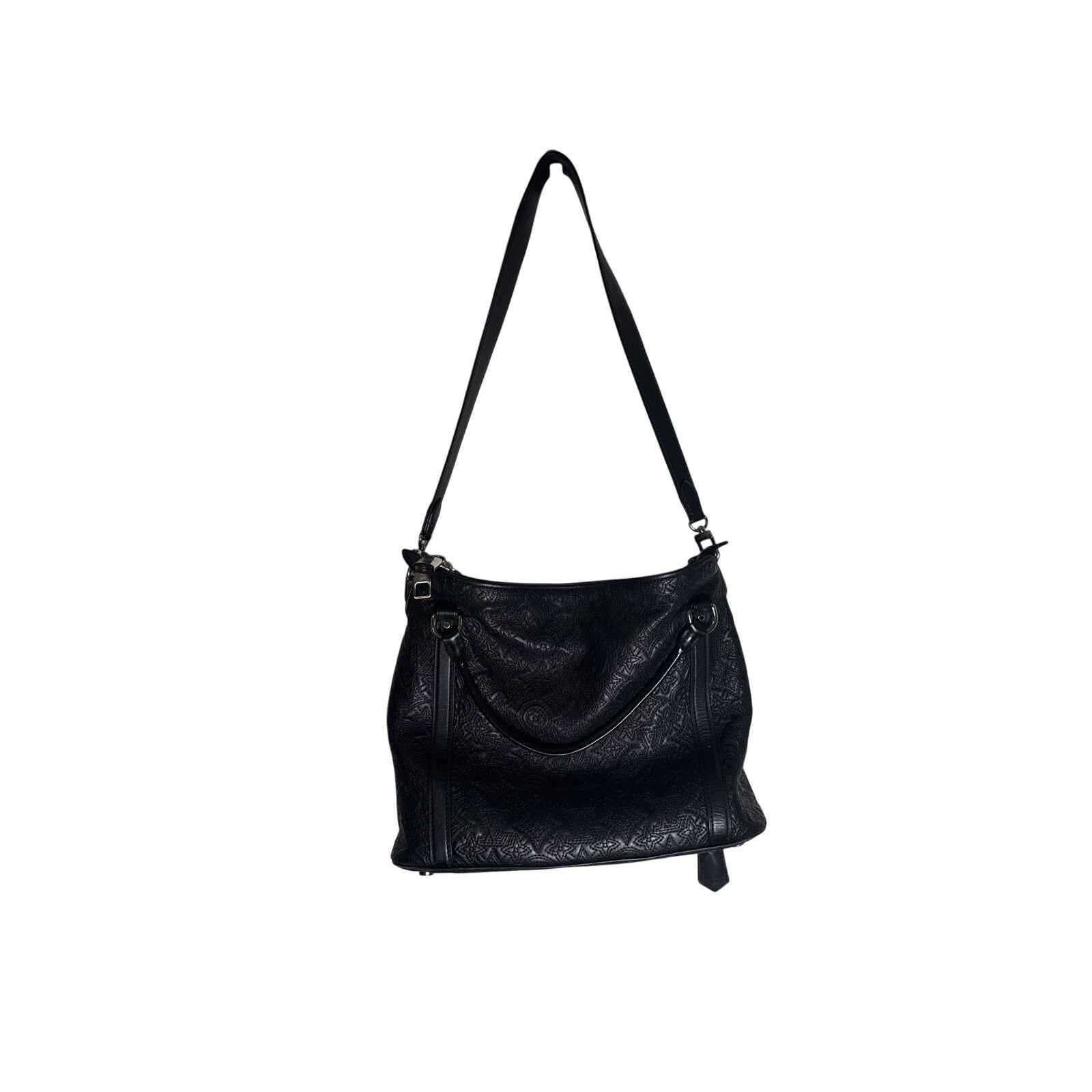 Louis Vuitton Antheia Ixia Monogram PM Black Leather Handbag