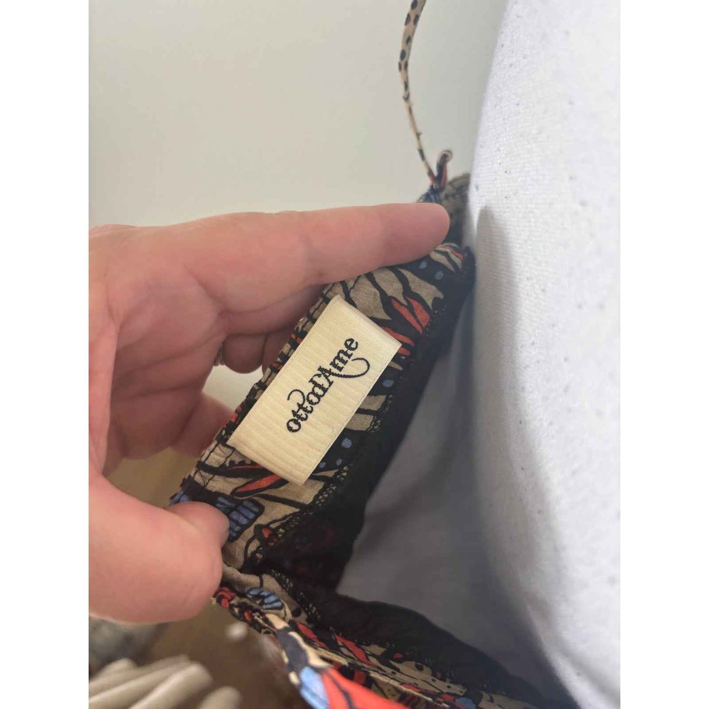 Otto'Ame Tan and Orange Floral Maxi Sz 8