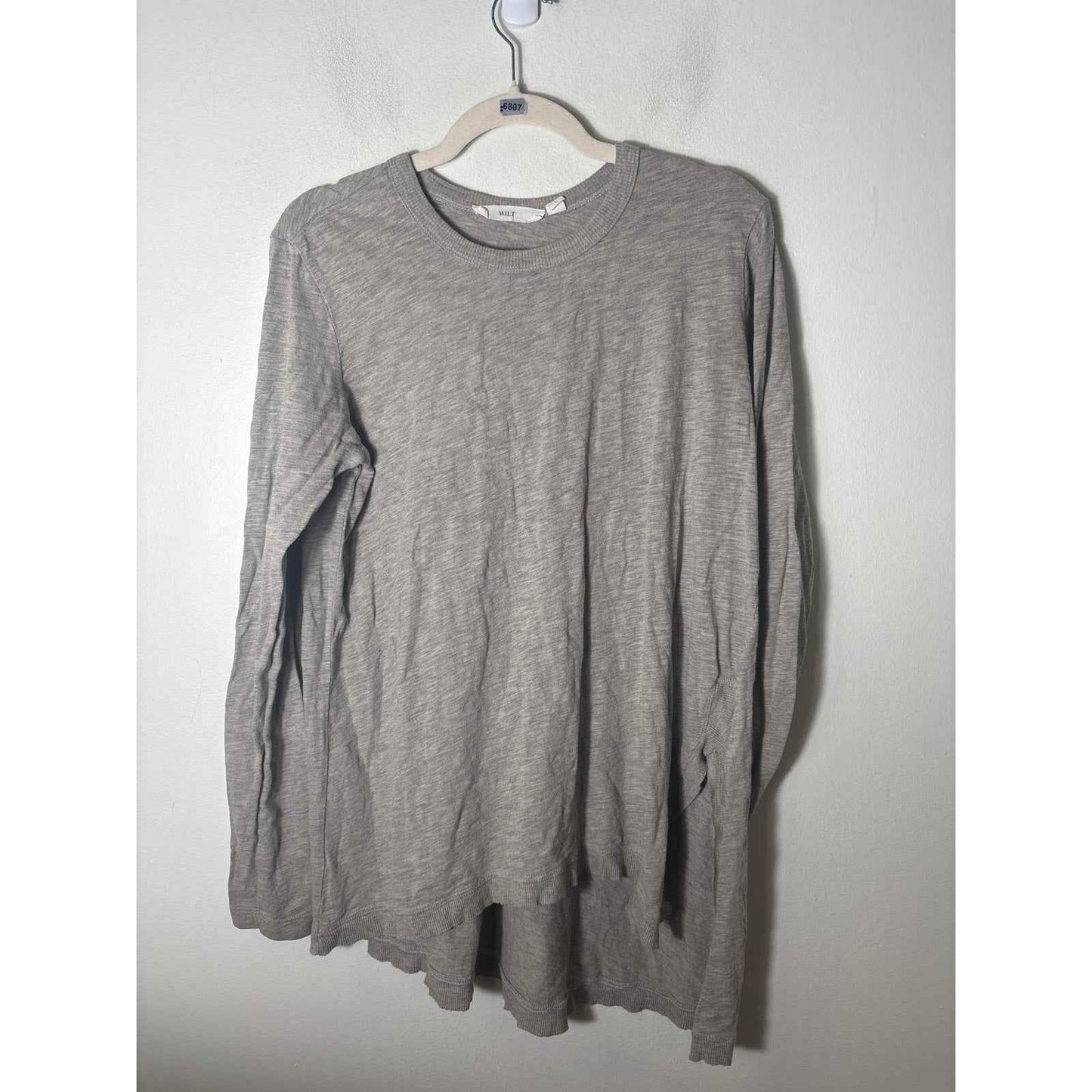 Wilt Heather Gray Long Sleeve Tee Sz L