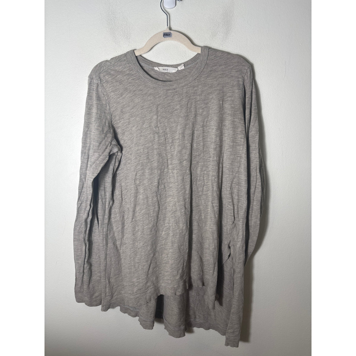 Wilt Heather Gray Long Sleeve Tee Sz L