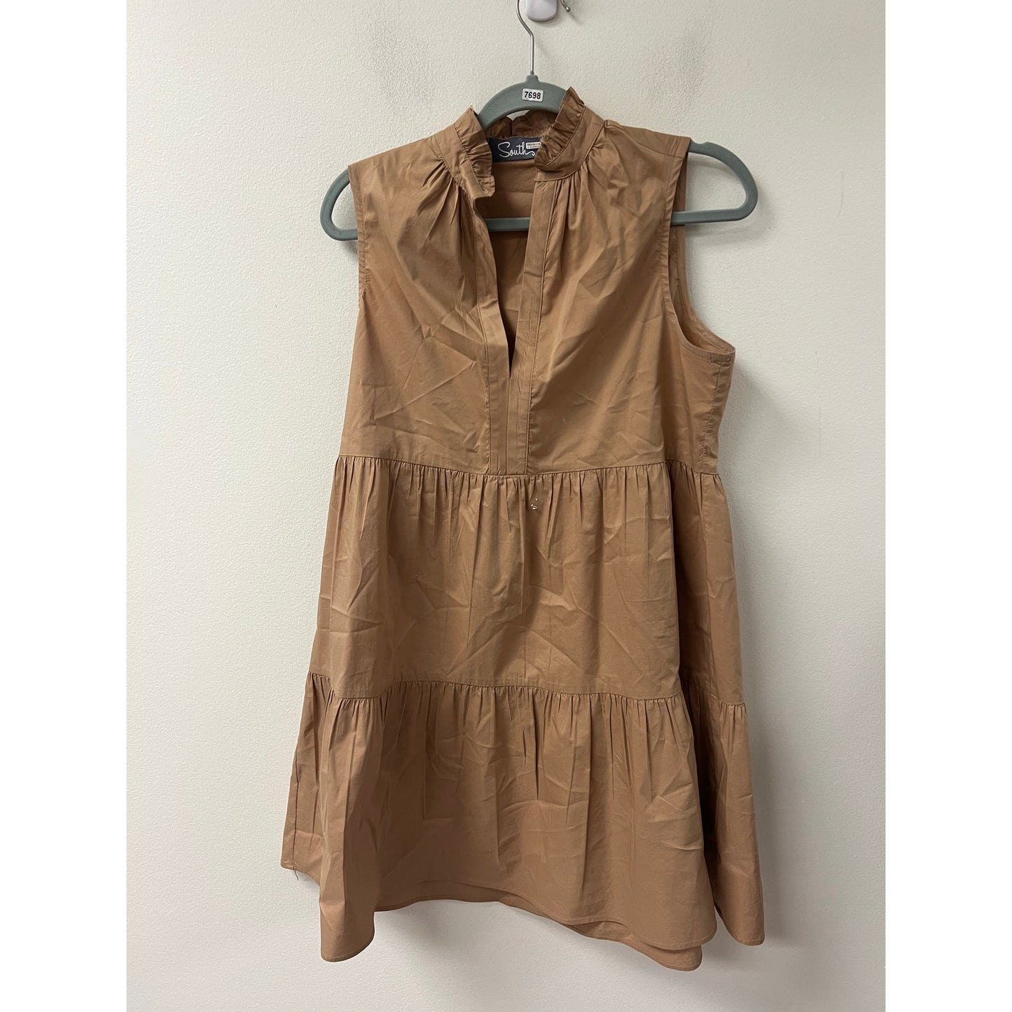 South Brown Vneck Mini Dress Sz L