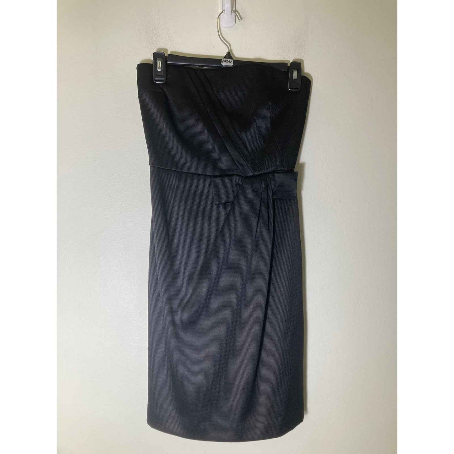 White House Black Market Black Strapless Knee Length Cocktail Dress Sz 00