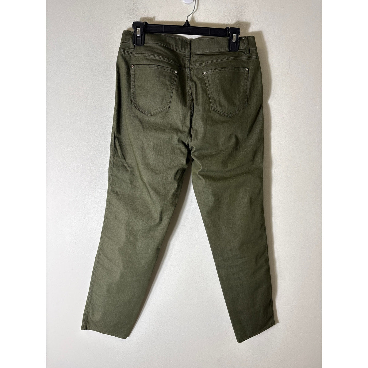 Lafayette 148 Army Green Denim Sz 10