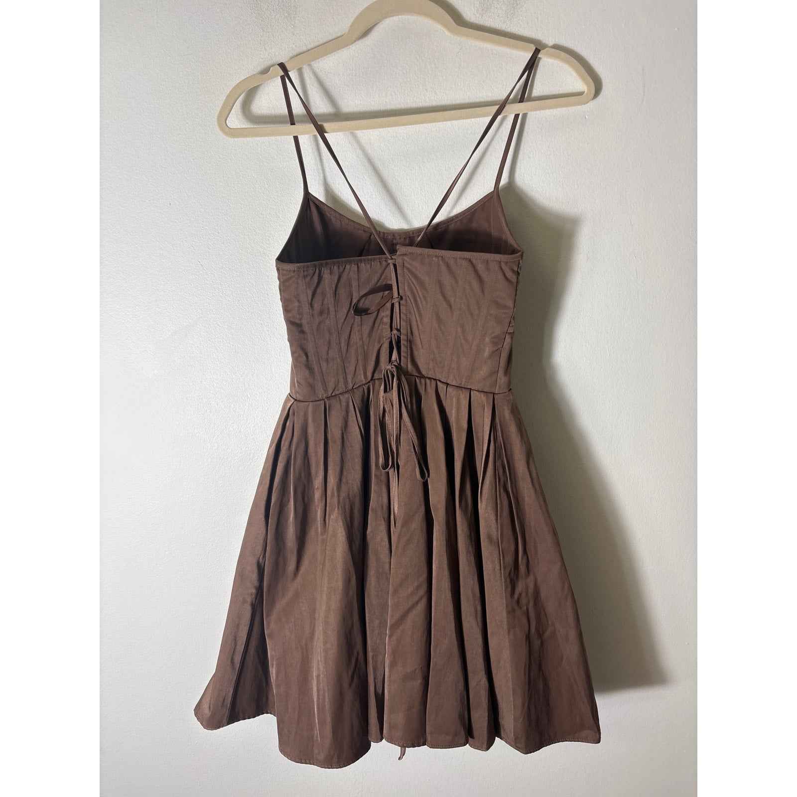 Asos Brown Corset Mini Dress Sz 4