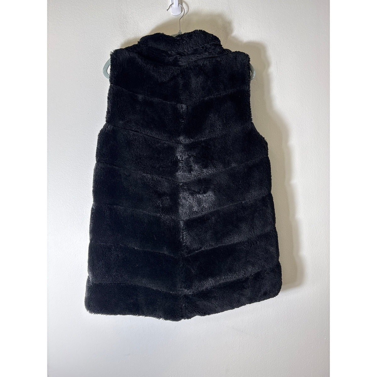 Cozy Black Reversible Sleeveless Zip Front Vest Sz XL
