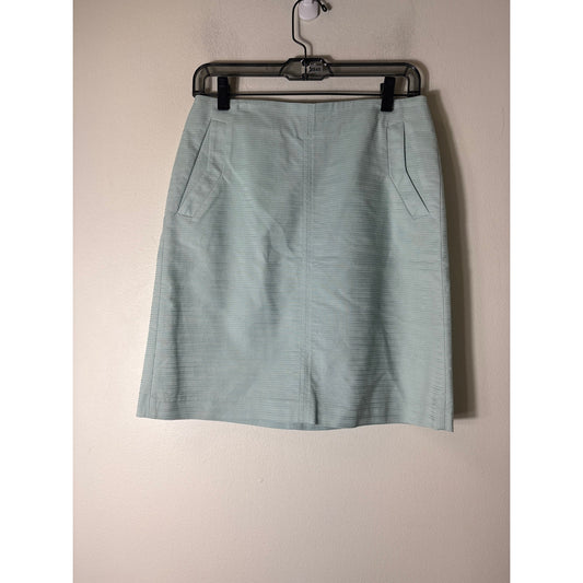 NWT Ann Taylor Sea Foam Green Knee Length Pencil Skirt Sz 0