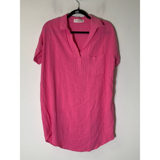 Pants Store Bright Pink Tunic Dress Sz S