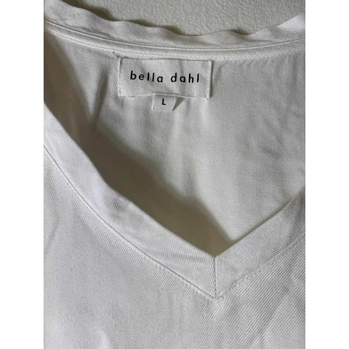 Bella Dahl V Neck Short Sleeve Top Sz L