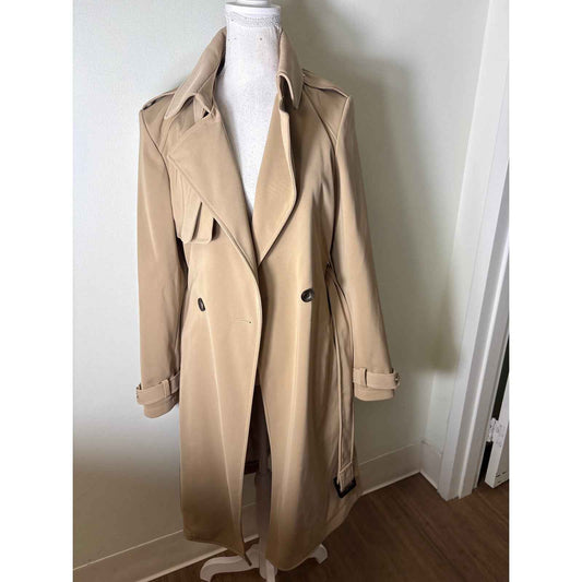 NWOT Donna Karan Khaki Trench Coat Sz M