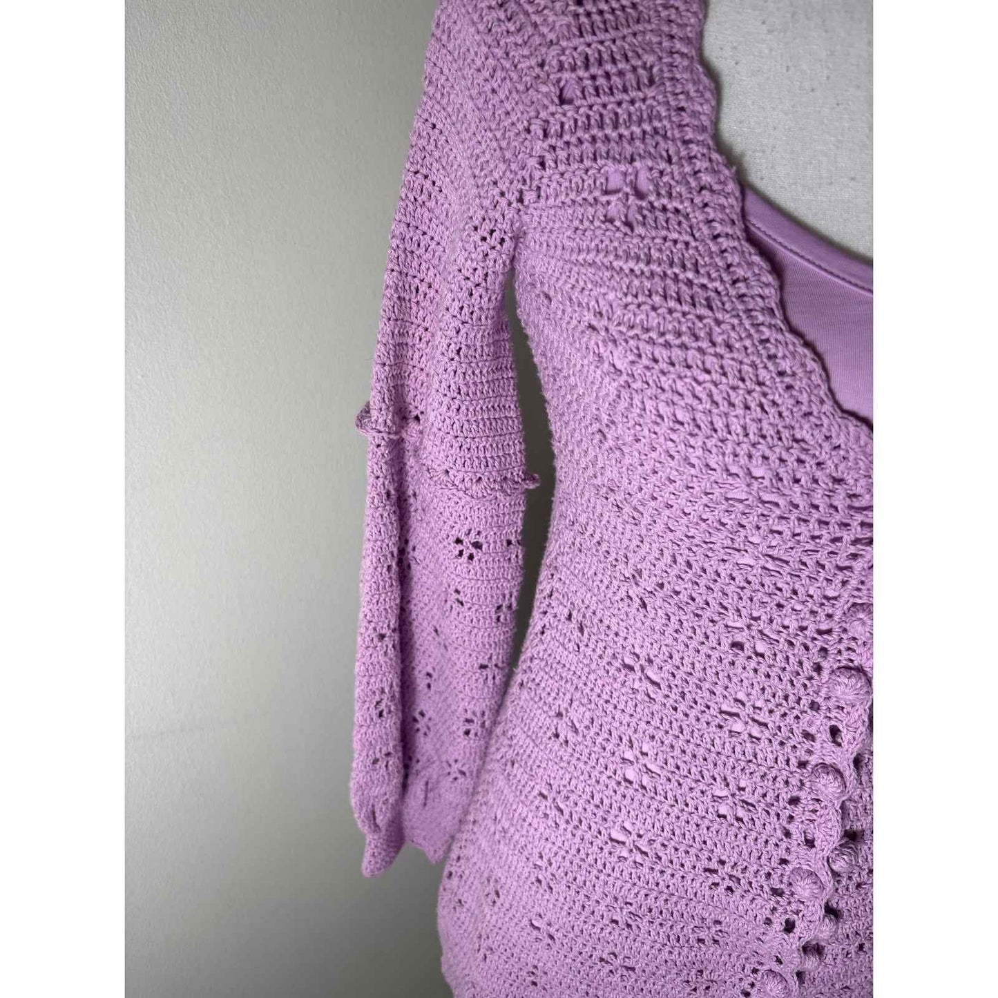 NWT Alice McCall Lavendar Crochet Mini Dress Sz 2