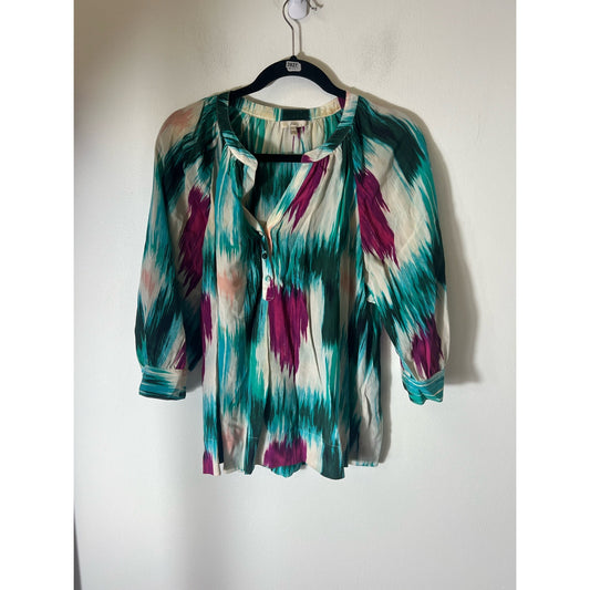 Joie Multi Color Patterned Blouse Sz S