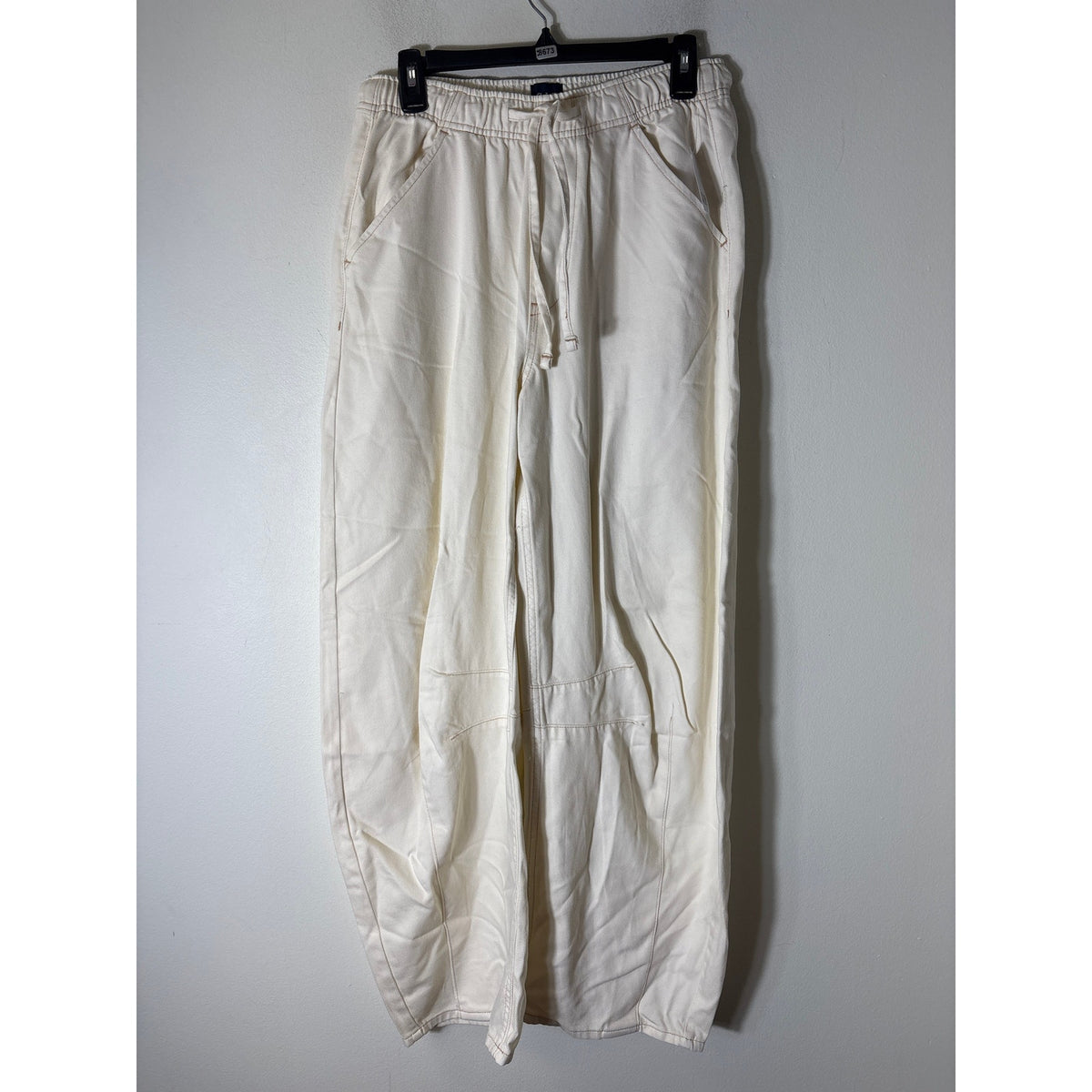 NWT Gap Off White Wide Leg Pull On Pants Sz S Tall