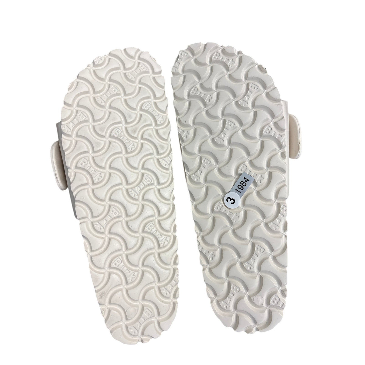 Birkenstock White One Buckle Rubber Sandal Sz 36