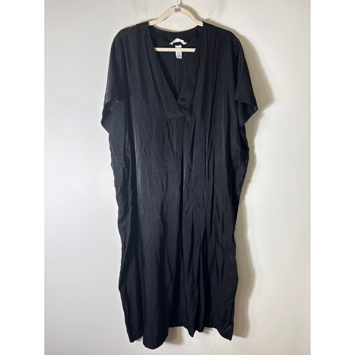 H&M Black Caftan Sz L