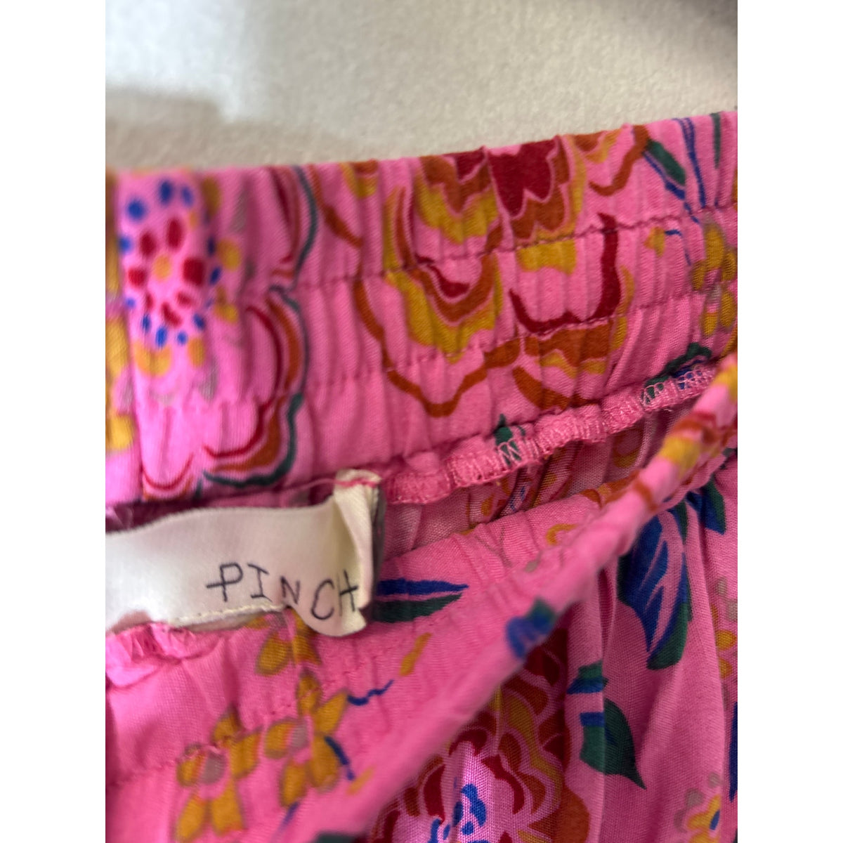 Pinch Pink Floral Tiered Maxi Skirt Sz L