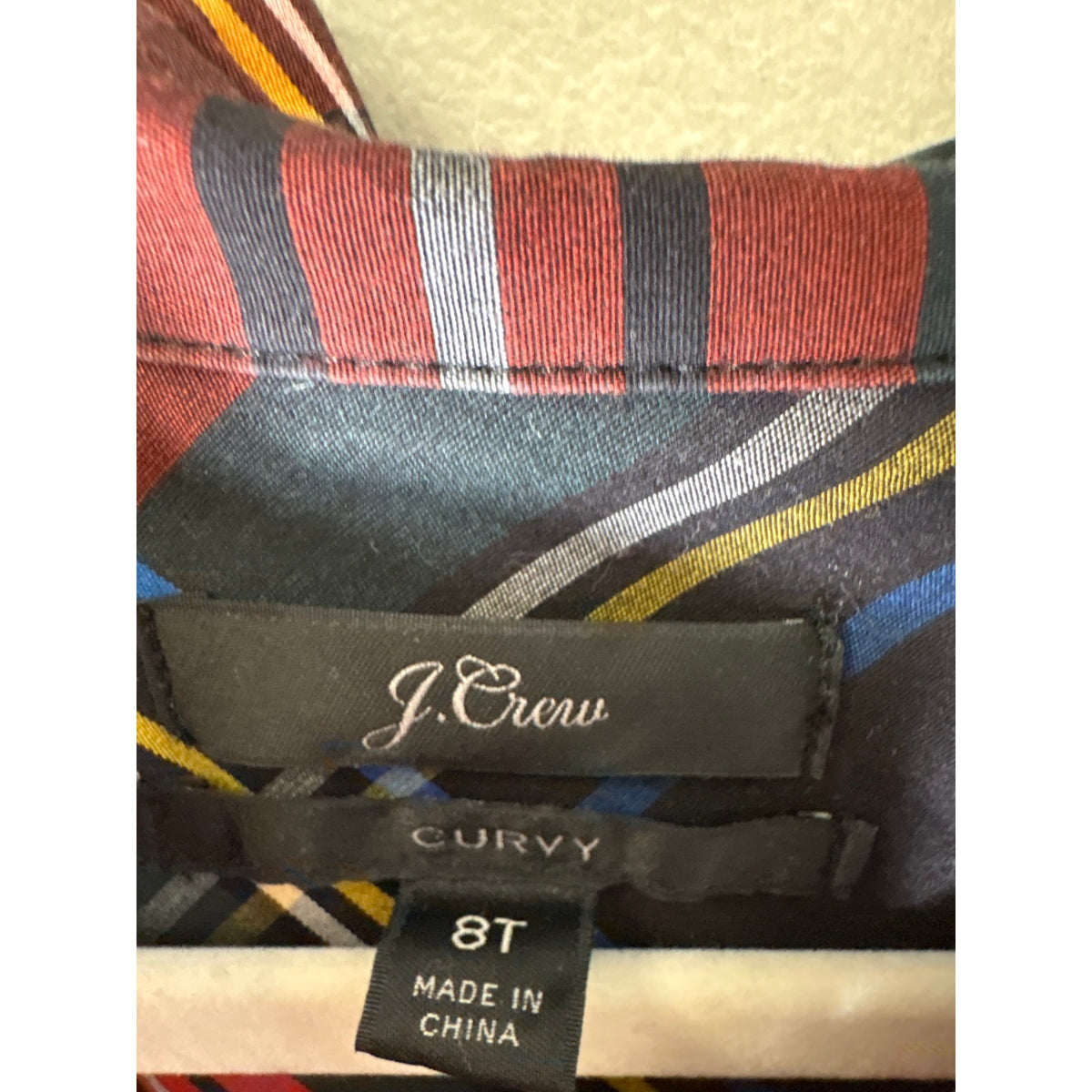 J. Crew Red Plaid Long Sleeve Cotton Button Up Shirt Sz 8T