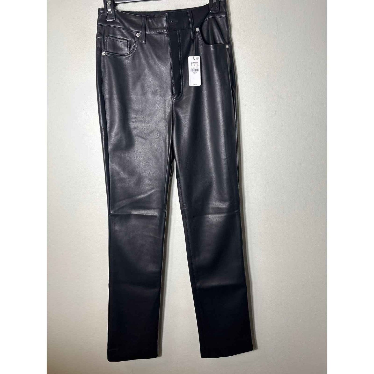 NWT Express Black Faux Leather Pants Sz 4