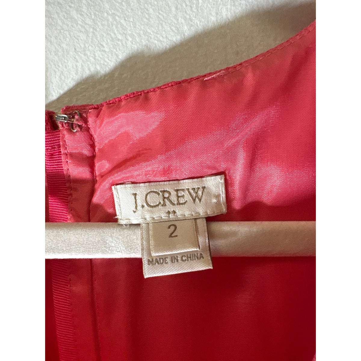 J. Crew Pink Sleeveless Knee Length Cotton Dress Sz 2