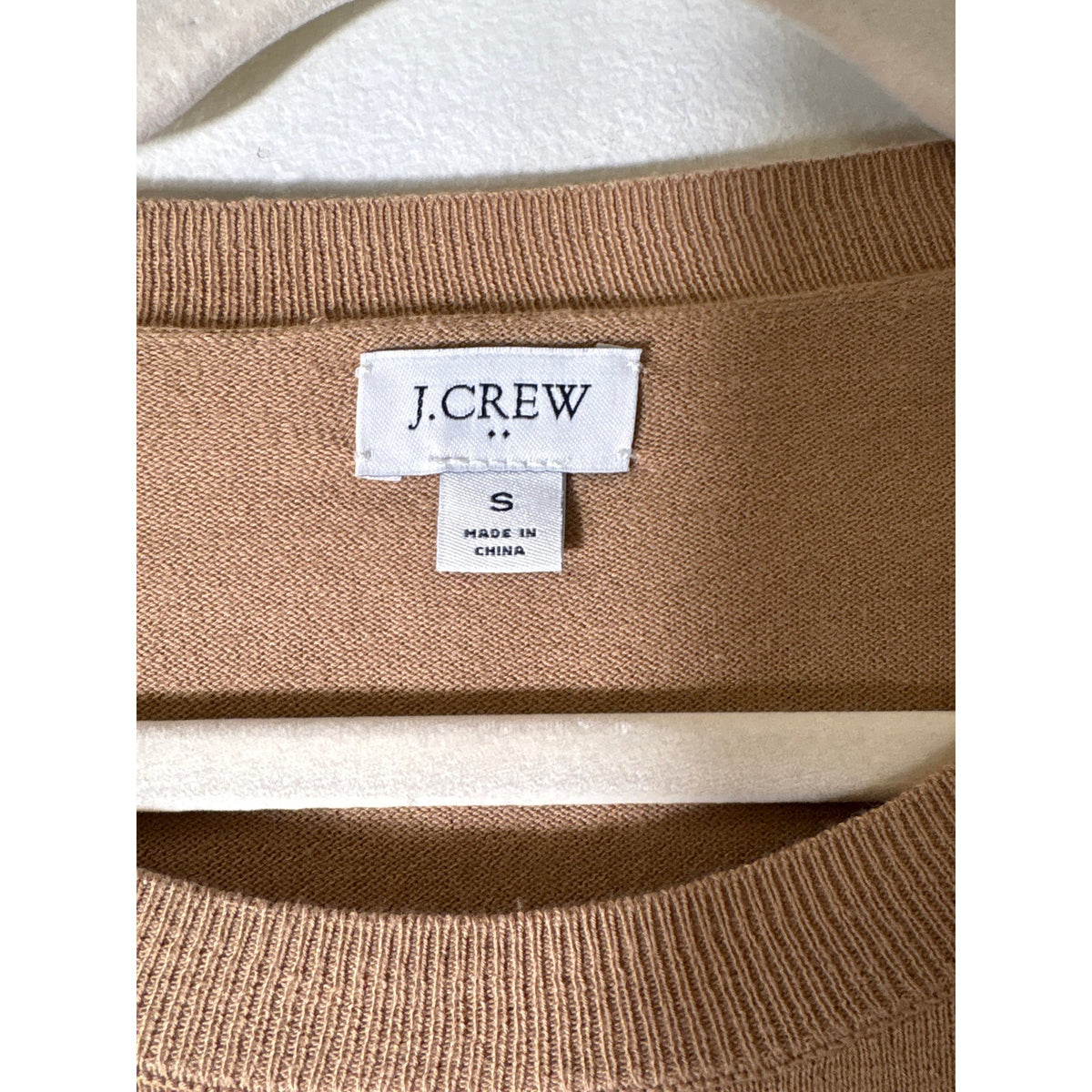J.Crew Tan and Black Stripe Long Sleeve Knit Shirt Sz S
