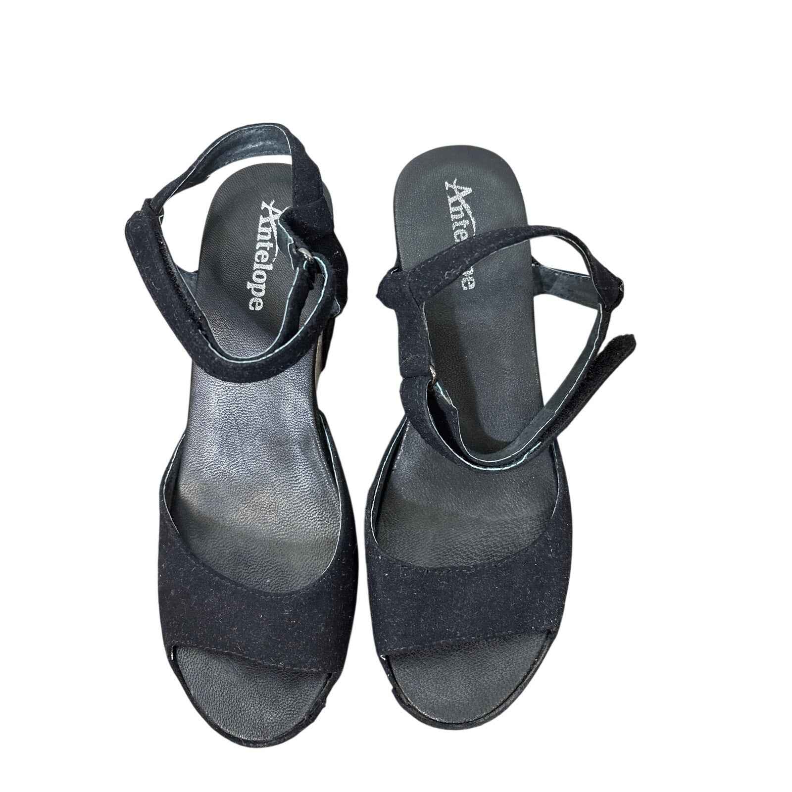 Antelop Black Wedges Sz 38
