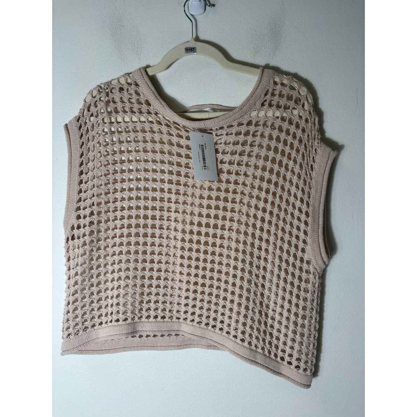 NWT Pants Store Beige Knit Skirt and Top Set Sz L