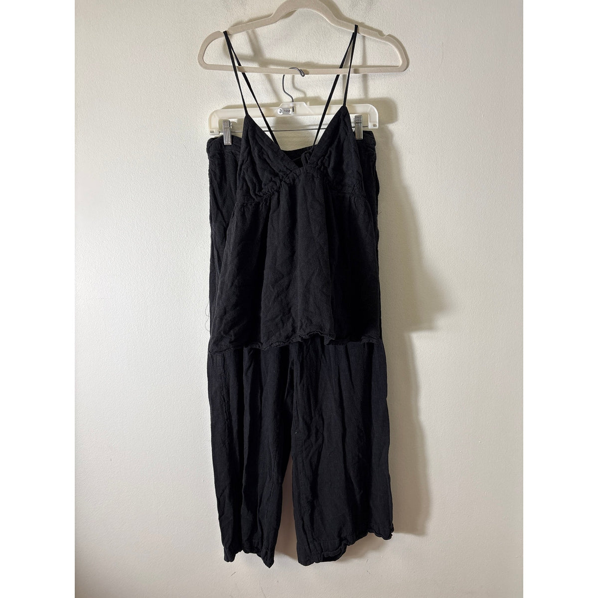 Free-est Black Top and Pants Set Sz M