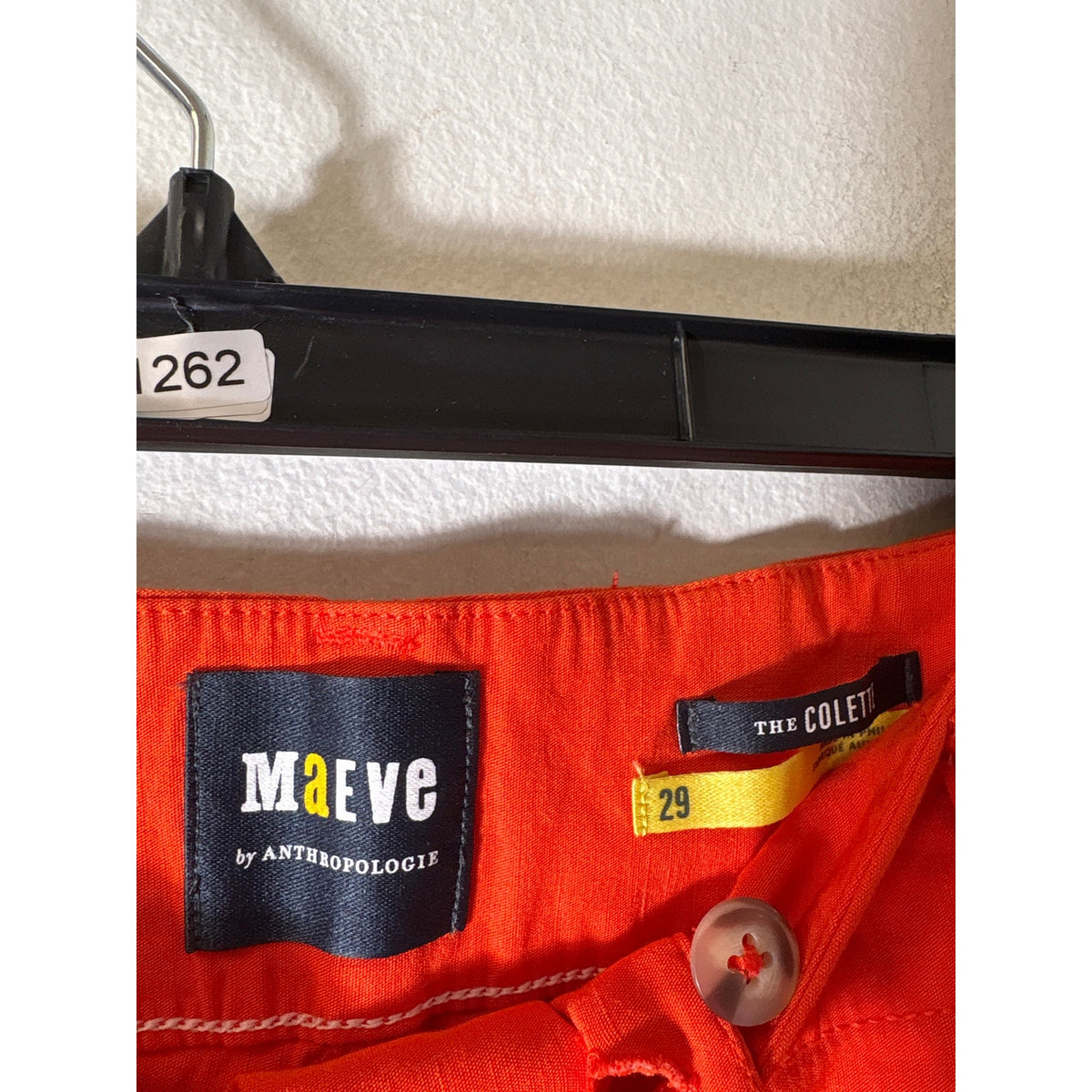Maeve Orange Colette Pants Sz 29