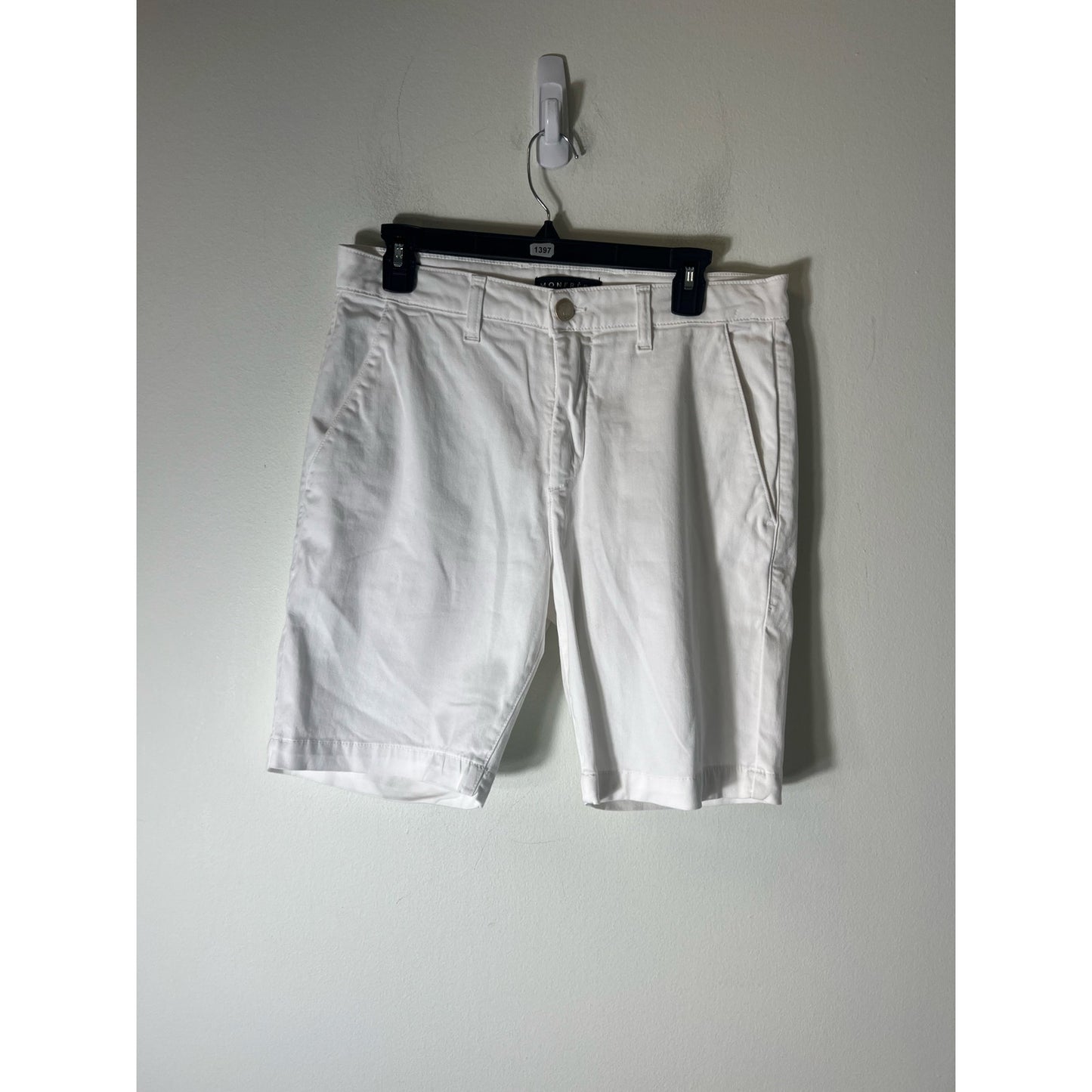 Monfrere White Cotton Golf Shorts Sz 32