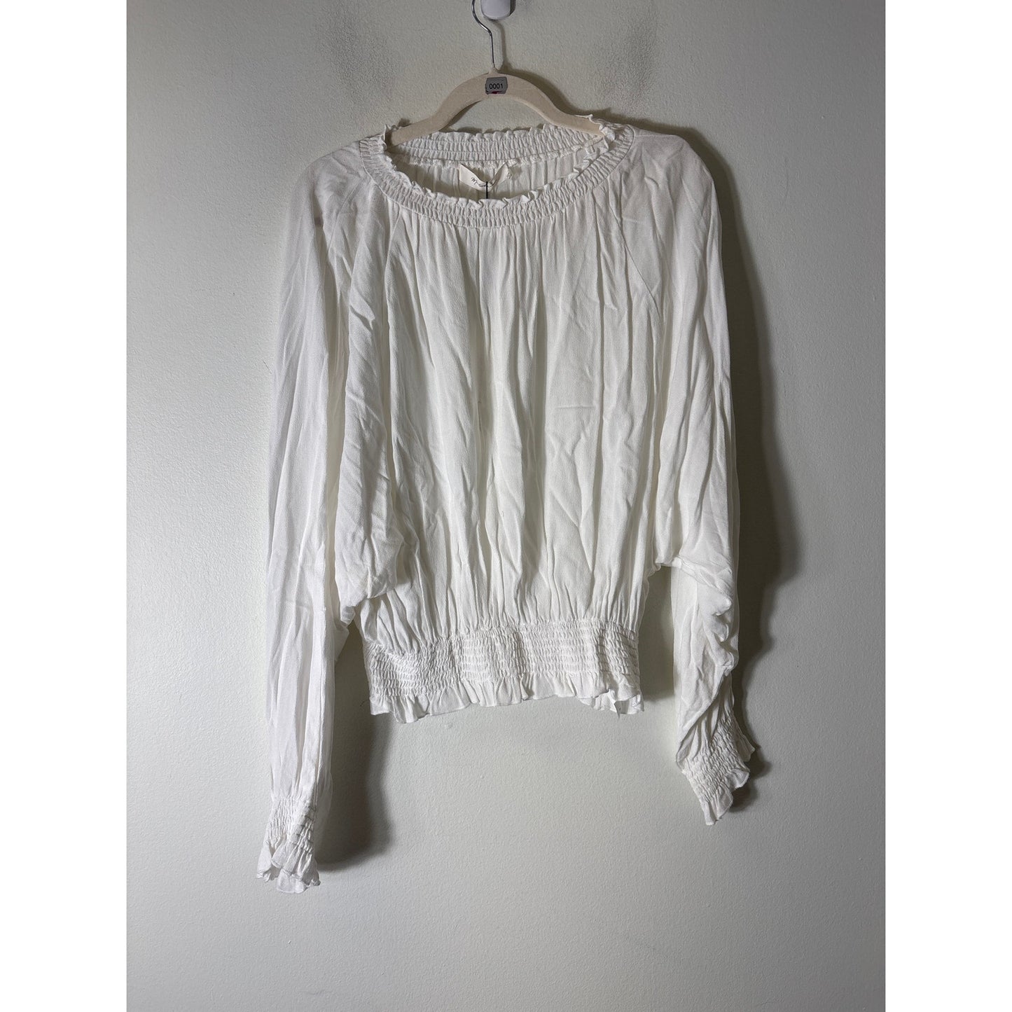 NWT Mustard Seed White Long Sleeve Top Sz L