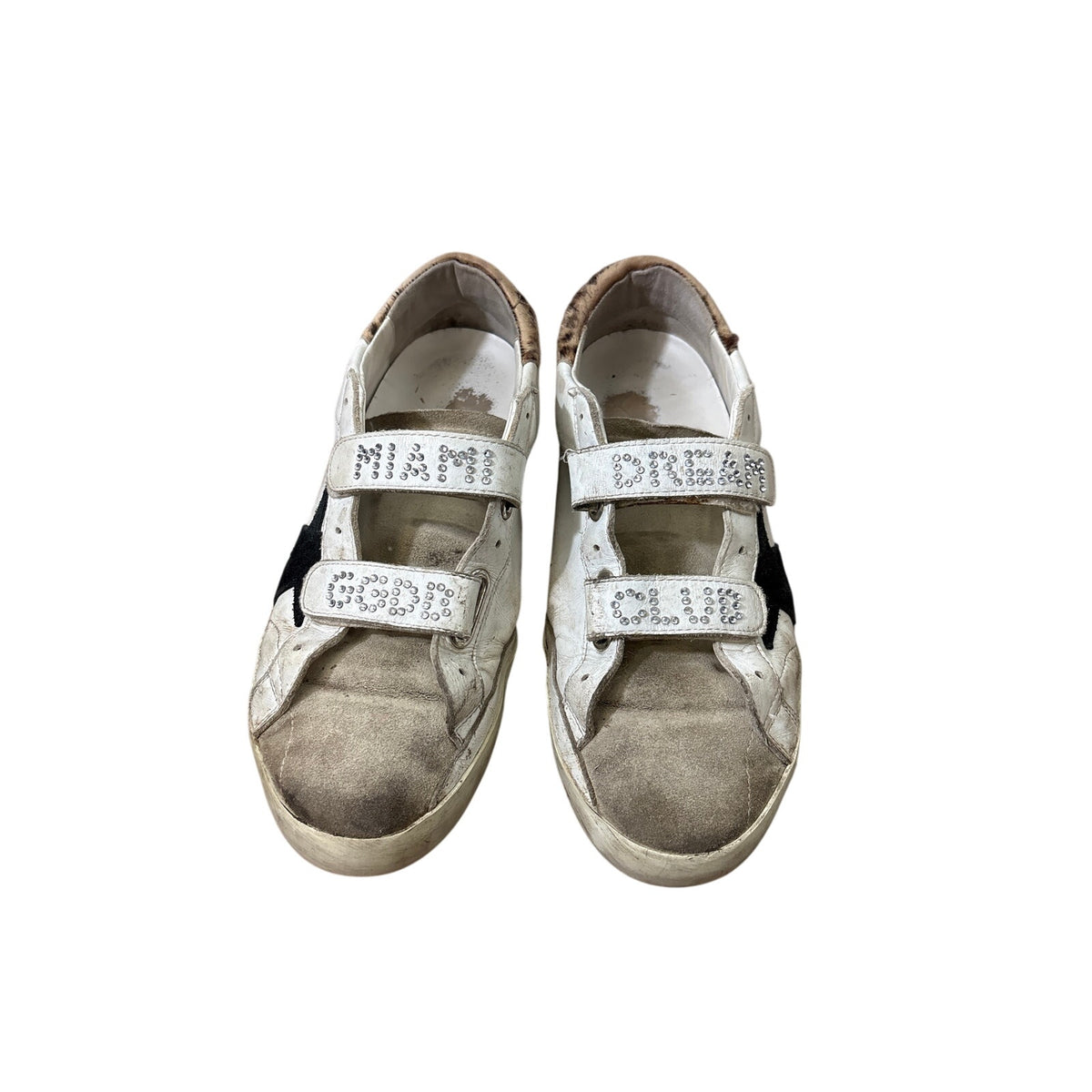 Golden Goose Cheetah Fur Heel Velcro Tennis Shoes Sz 40 (10)