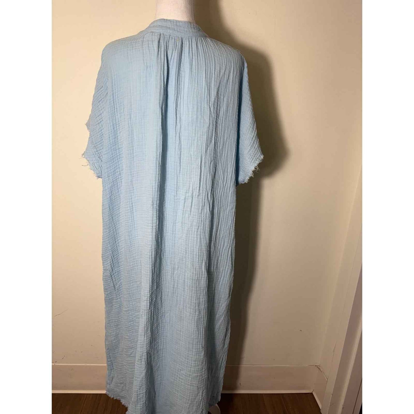 9Seed Resort Baby Blue Gauze Dress Sz- one size