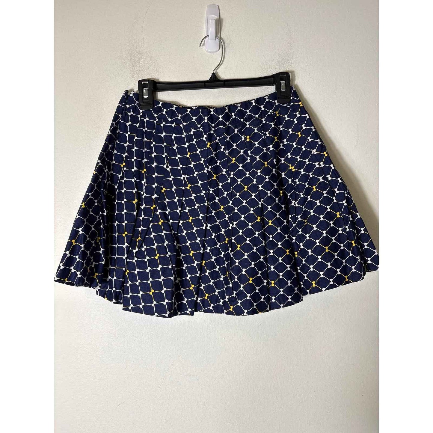 NWT Buru Navy Bows "The Classic Pleated Tennis Skirt" Sz M